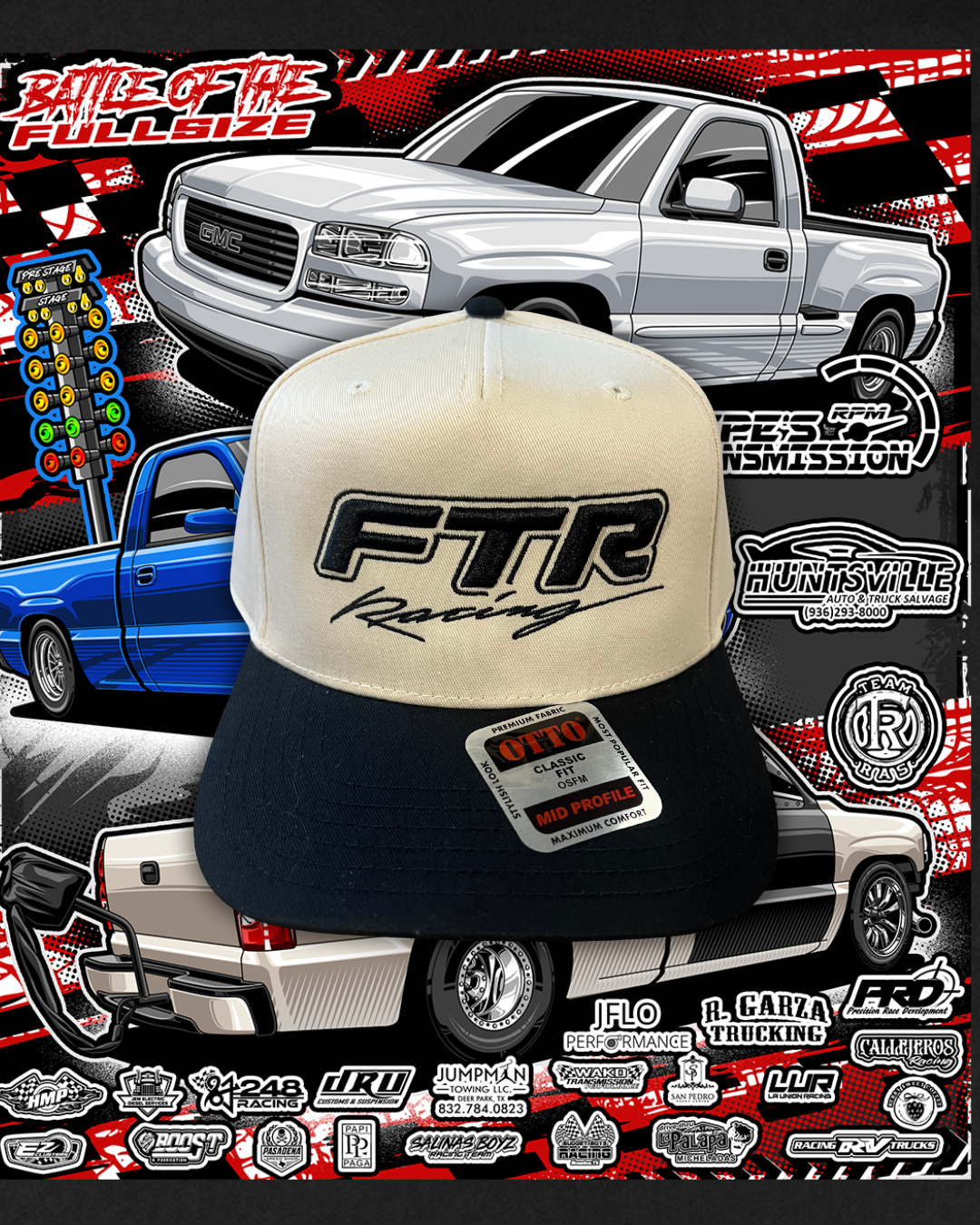 FTR RACING BEIGE/BLACK CAP (40 ENTRIES)