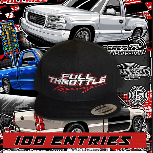 FULL THROTTLE RACING BLACK CAP (3X = 300 ENTRIES)
