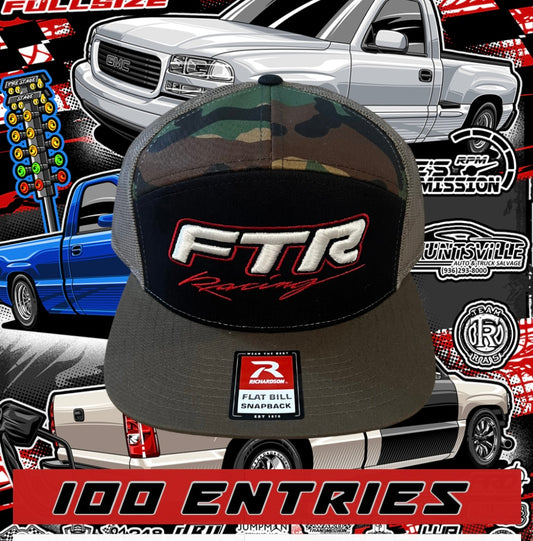 FTR RACING CAMO/BLACK CAP (3X = 300 ENTRIES)