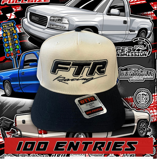 FTR RACING  BEIGE/BLACK CAP (3X = 300 ENTRIES)