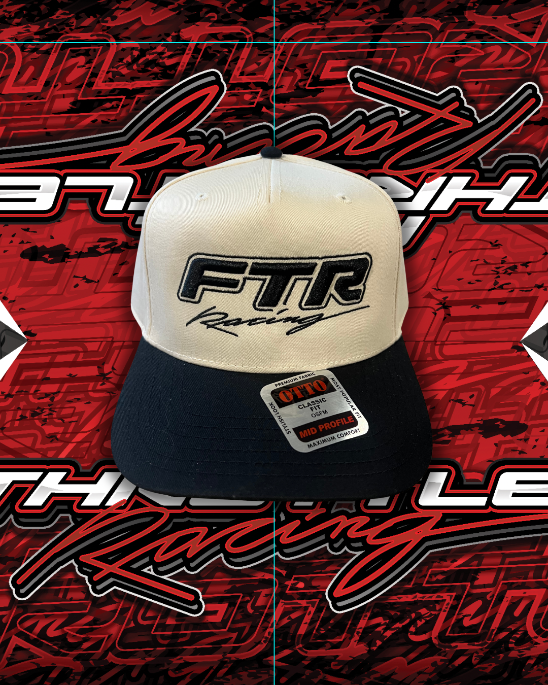FTR RACING  BEIGE/BLACK CAP