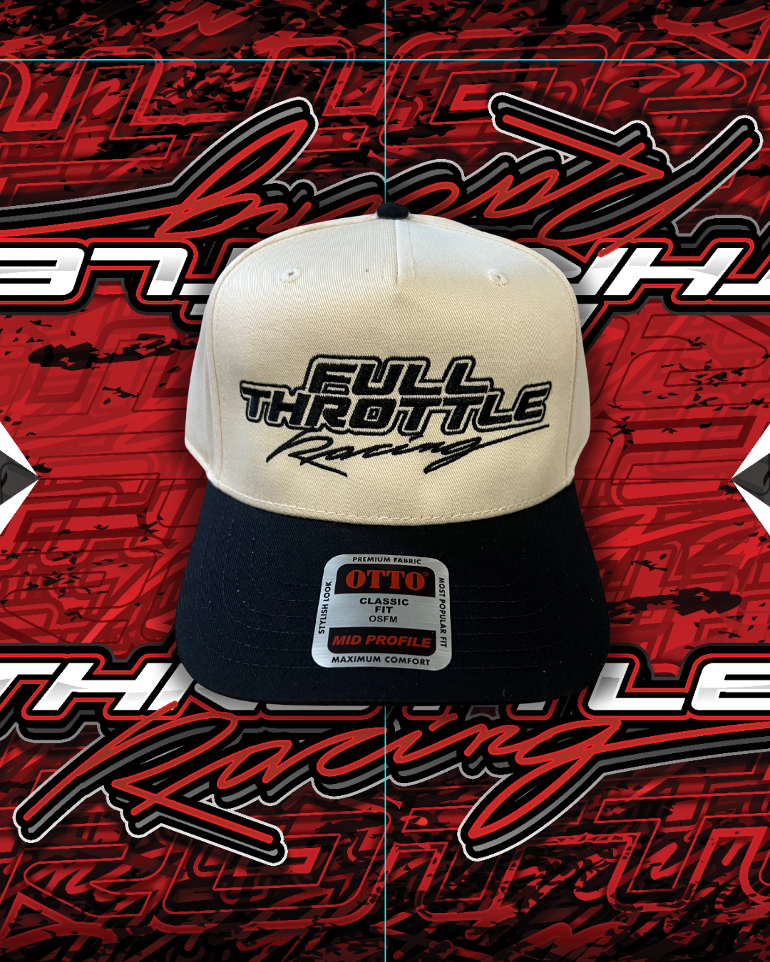 FULL THROTTLE RACING BEIGE / BLACK CAP