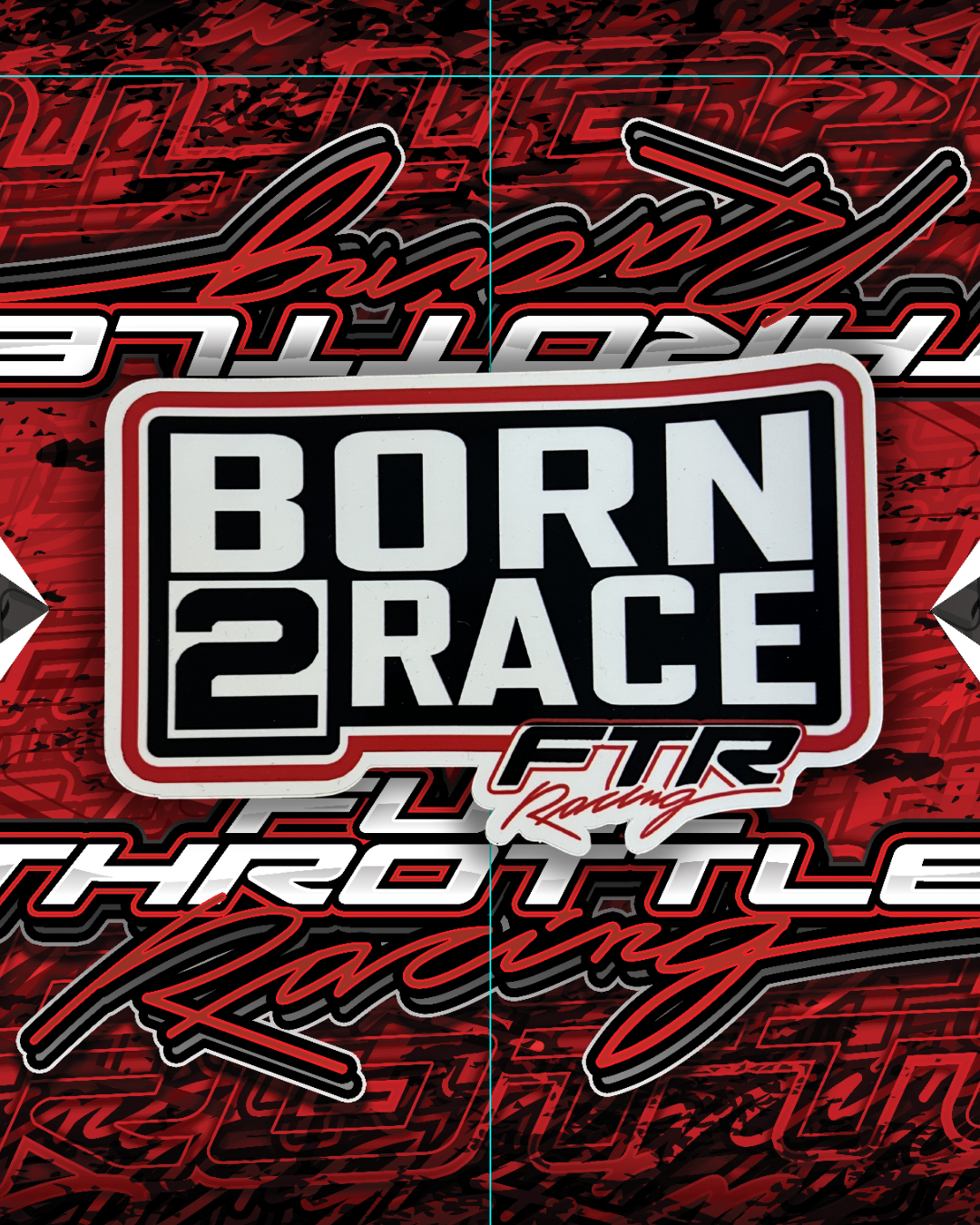BORN TO RACE DECAL 7”X4” DECAL