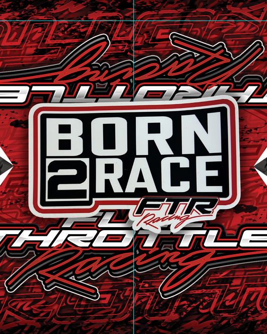 BORN TO RACE DECAL 7”X4” DECAL