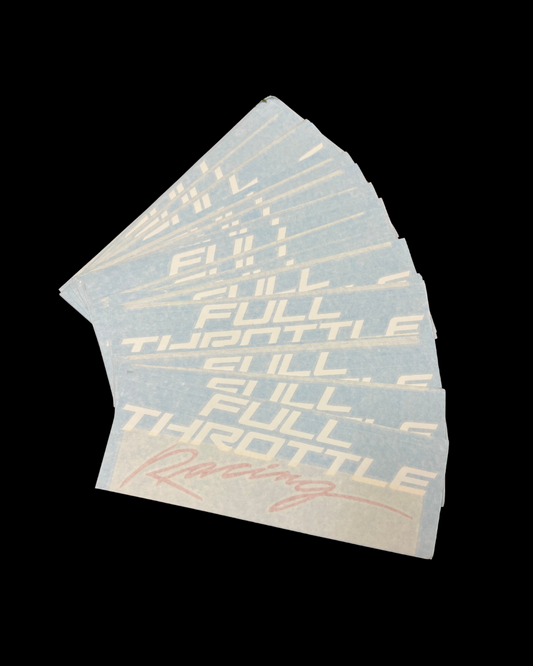 FULL THROTTLE RACING DECAL 12X3 1/2 (15 ENTRIES)
