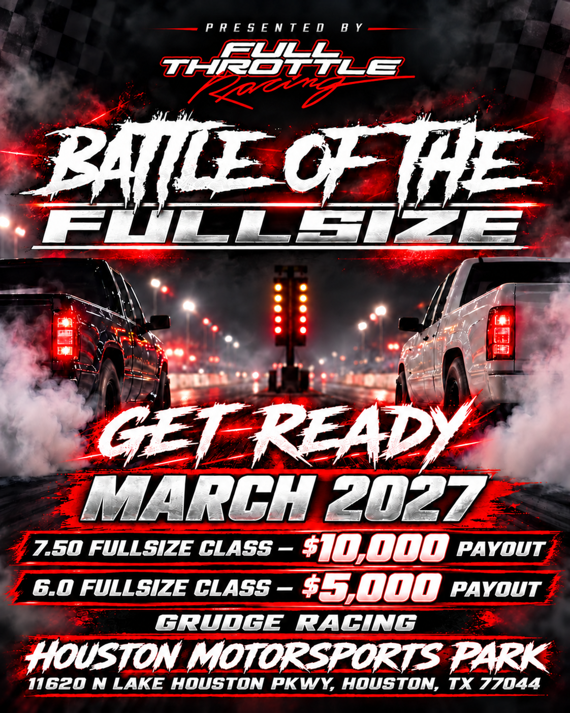 Battle of the Fullsize March 2027 flyer